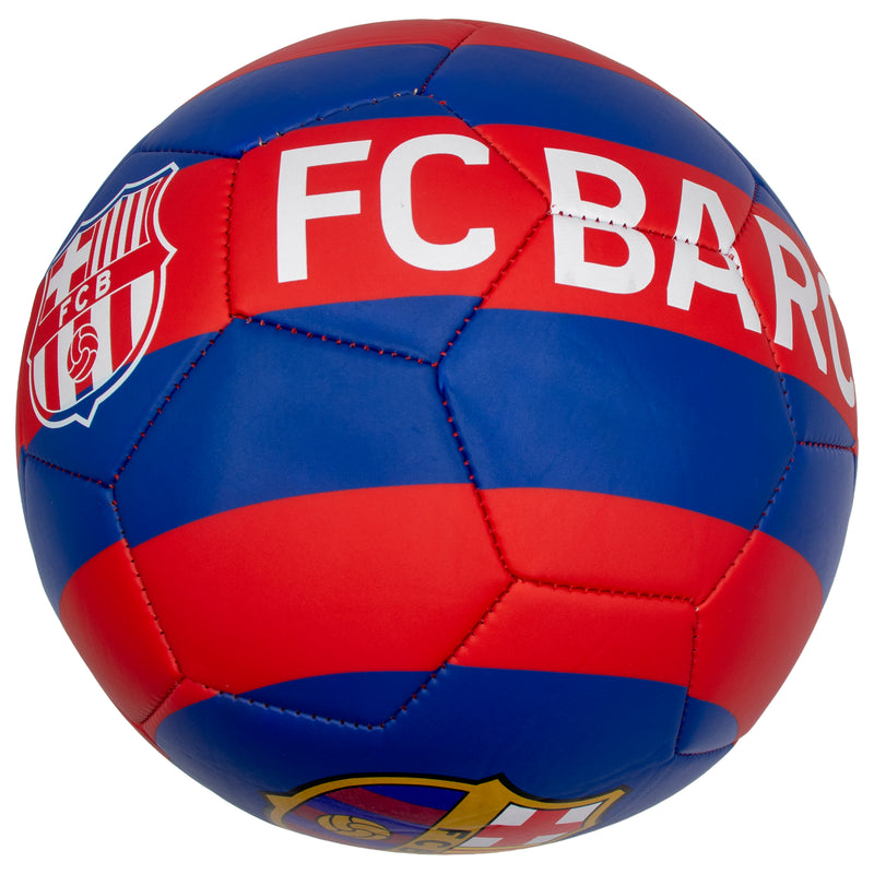 Officially Licensed FC Barcelona Soccer Ball Size 5, Stripes Style - 9041