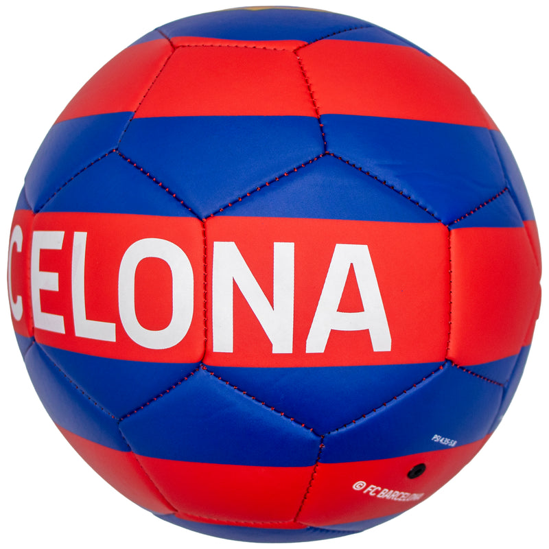 Officially Licensed FC Barcelona Soccer Ball Size 5, Stripes Style - 9041