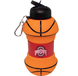 Ohio State Univ. Collapsible Silicone Basketball Water Bottle Maccabi Art, 1 Liter