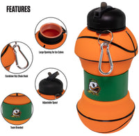 Oregon Ducks Collapsible Silicone Basketball Water Bottle Maccabi Art, 1 Liter