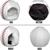 baseball - Igloo Pet Bed - Small