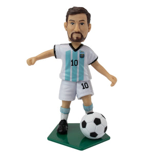 Lionel Messi Argentina National Team Action Figure, 4.5 inches, Collectible with Movable Arms & Head, Display Stand, Maccabi Art - 8158