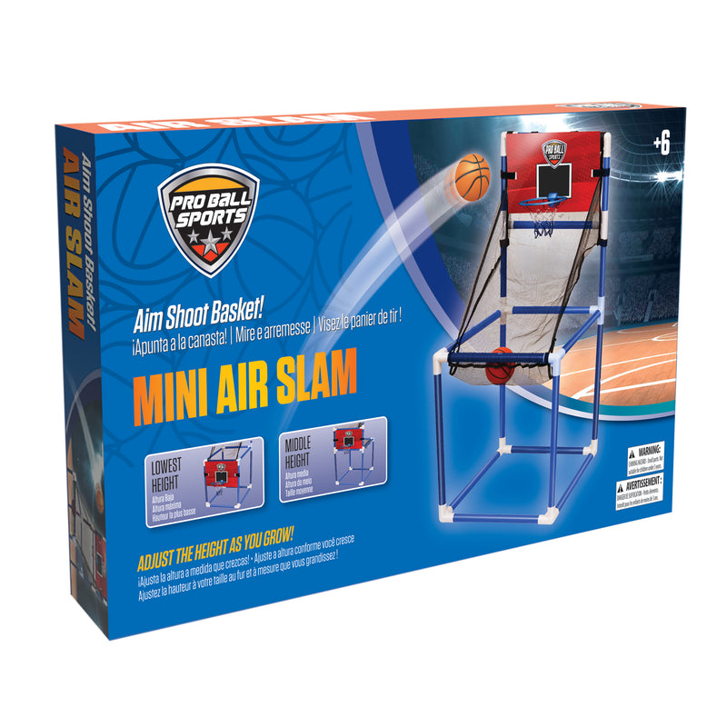 Pro Ball Mini Air Slam Basketball Hoop Arcade for Kids, Adjustable Height