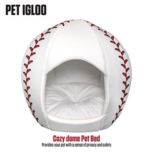 Baseball - Sport Ball Igloo Pet Bed - Small