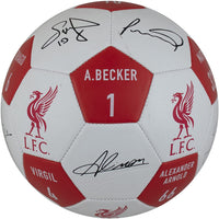 Liverpool FC Player Signatures Soccer Ball, Size 5, Maccabi Art