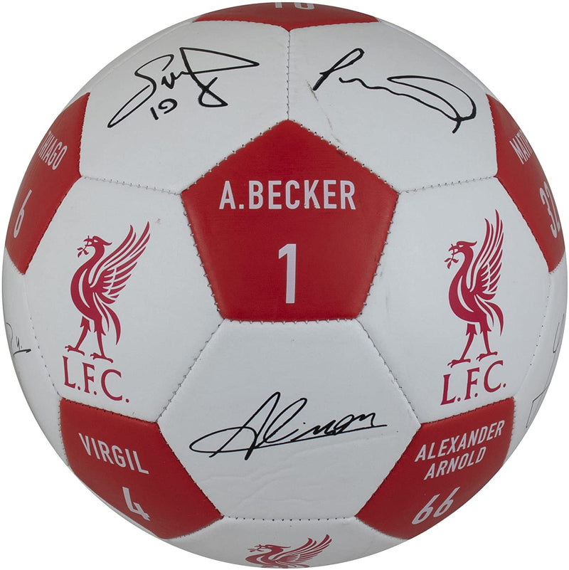 Liverpool FC Player Signatures Soccer Ball, Size 5, Maccabi Art