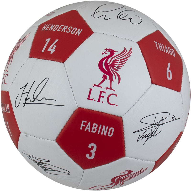 Liverpool FC Player Signatures Soccer Ball, Size 5, Maccabi Art