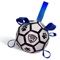 ProBall Pets Interactive Dog Soccer Ball with Grab Tabs - Floats on Water, Fetch & Training Toy for Small Medium Dogs, Herding Breeds - Waterproof Non-Toxic