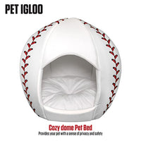 Baseball - Sport Ball Igloo Pet Bed - Small