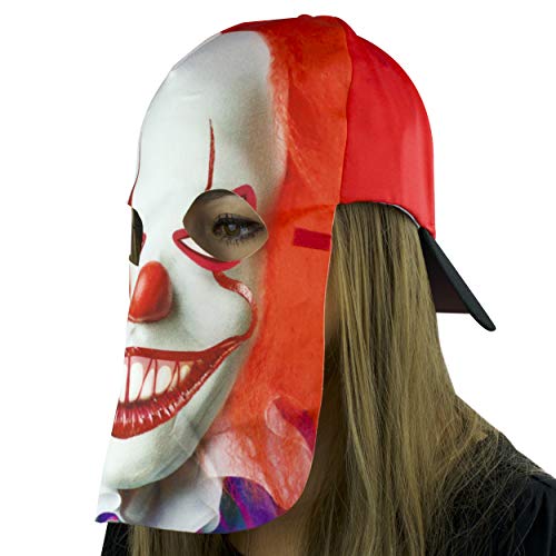 Clown Fan Mask and Hat Combo for Halloween Parties and Events (Red) Maccabi Art