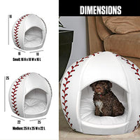 Baseball - Sport Ball Igloo Pet Bed - Small