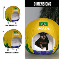 Brazil Country - Sport Ball Pet Bed - Small