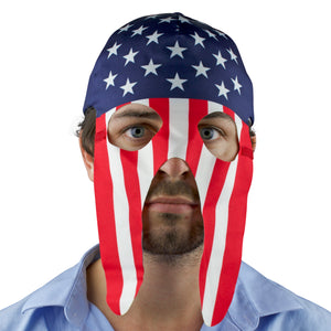 USA Fan Mask and Hat Combo for Parties or Sporting Events